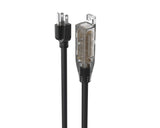 32-ft 10-in 14/3 Outdoor Extension Cord with 3 Grounded Outlets and Lighted End, Black F8Z6 - product image 3