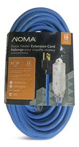 32-ft 10-in 16/3 13 Amp All-Weather Block Heater Cord with Lighted End, Blue E2Y6 - product image 2