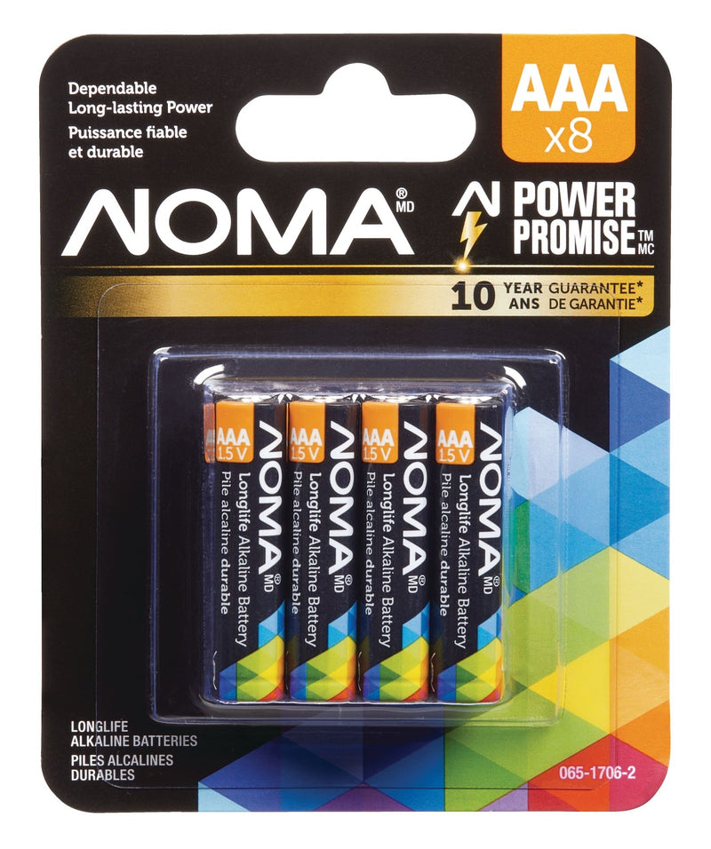 8-pk AAA Alkaline Batteries, Long Lasting, All Purpose U2S7