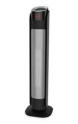 Oscillating Tower Ceramic Heater withRemote Control & Thermostat, 1500W, Black, 30-in U7V5 - product image 1
