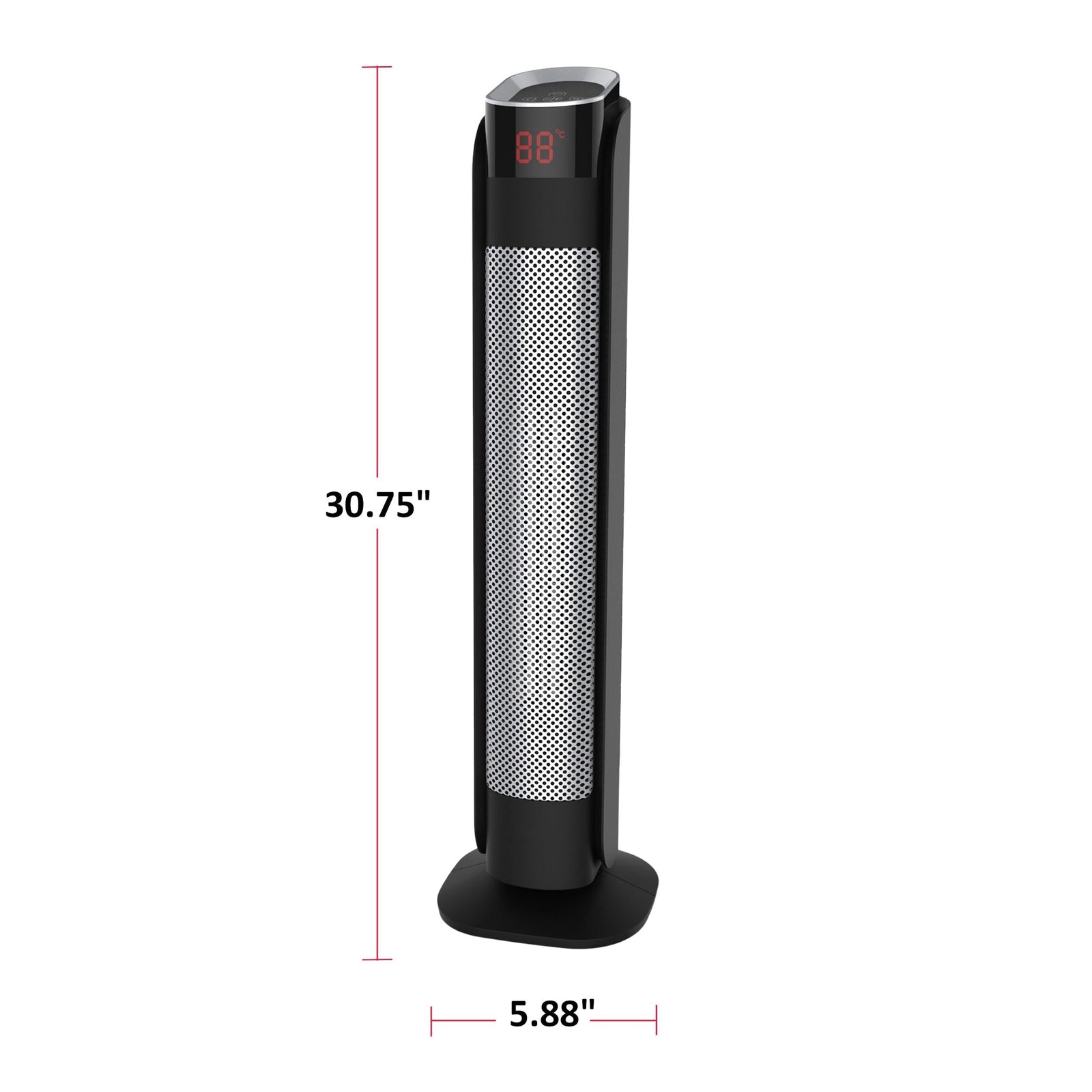 Oscillating Tower Ceramic Heater withRemote Control & Thermostat, 1500W, Black, 30-in U7V5 - product image 7