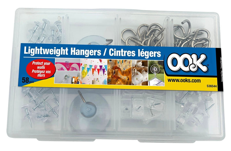 Lightweight Wall Hanger Assorted Kit, 58-pk M3H4