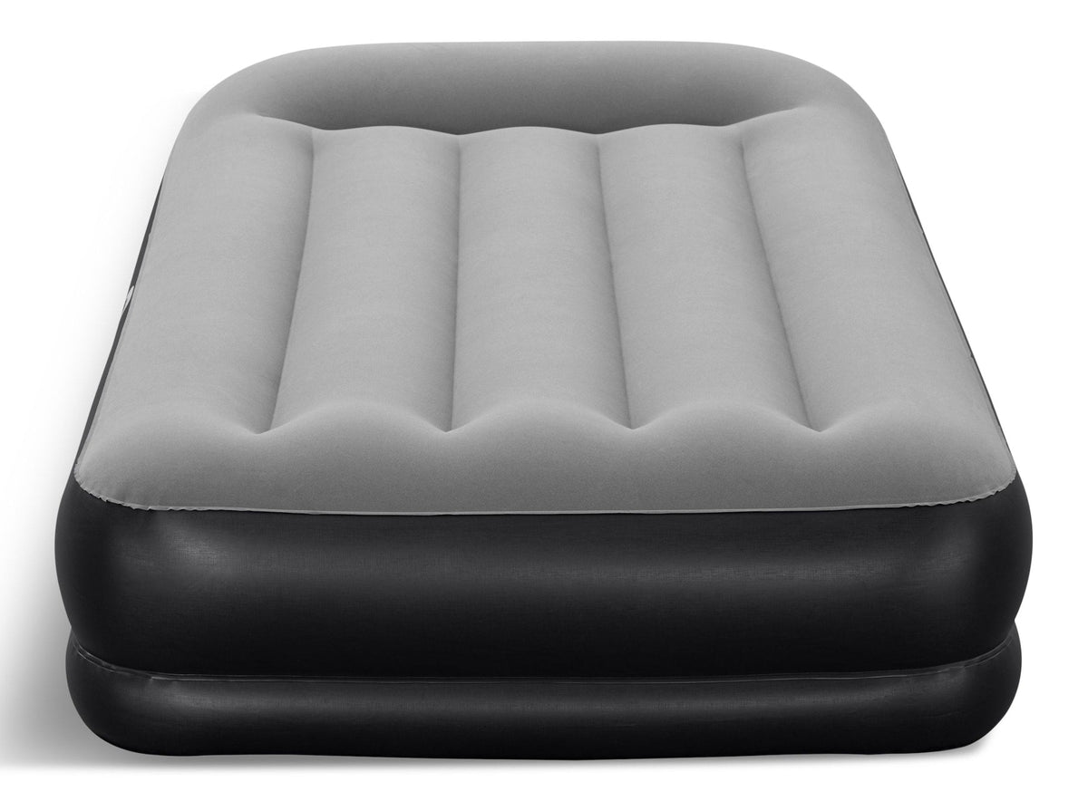 Tritech Double High Flocked Airbed, Twin, Grey, 75x38x14-in A1P9 - product image 1