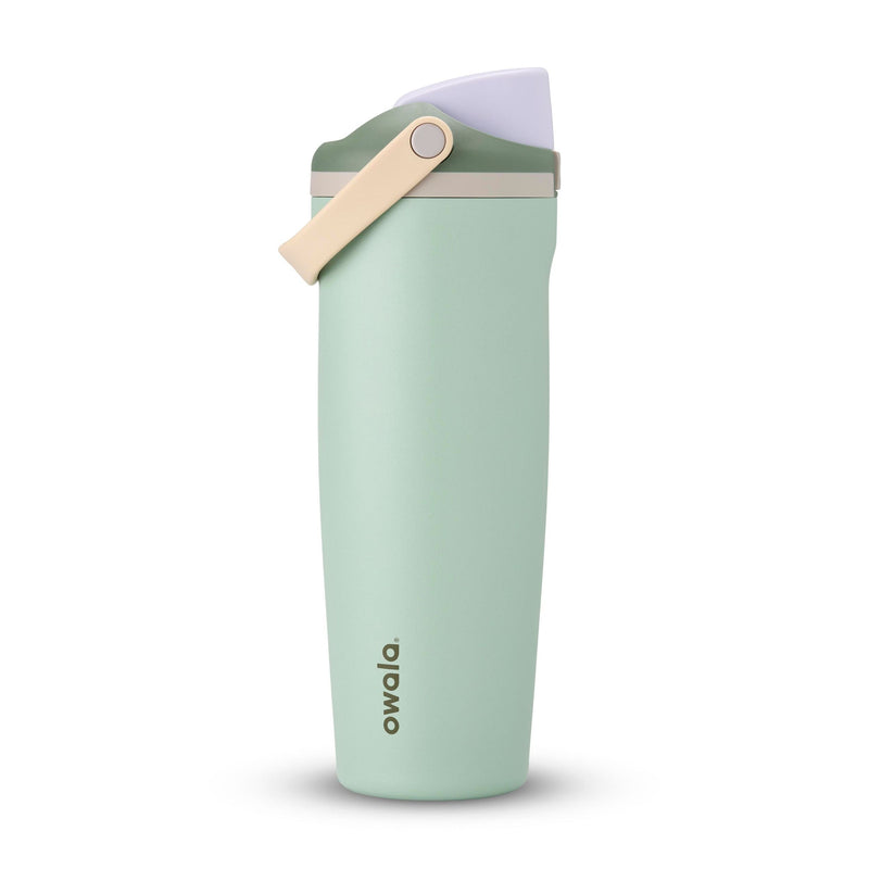 FreeSip Sway Stainless Steel Insulated Portable Reusable Water Bottle, with Built-in Straw, Various Colours, 30-oz B6U8