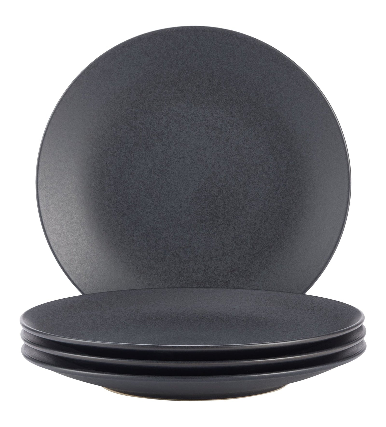 Dorset Stoneware Dinner Plate Set, Black Reactive, 4-pk, Oven Safe Z4I0 - product image 1