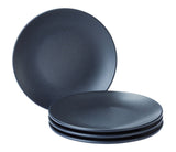 Dorset Stoneware Side Plate Set, Oven Safe, 4-pk, Black Reactive K7B8 - product image 1