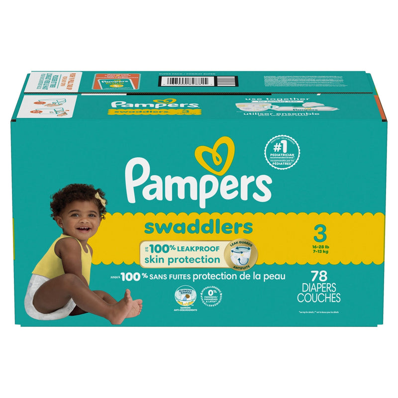 Swaddler Size 3 Leak-Free Diapers, 78-pc N3W9