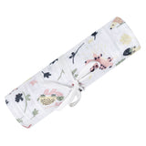 Cotton Muslin Baby Swaddle Blanket, Jungle Lotus P5Z8 - product image 1