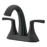 Rancho Double Handle 4-in Centreset Bathroom Sink Faucet Push & Seal Drain, WaterSense Certified, Matte Black T6I9 - product image 1