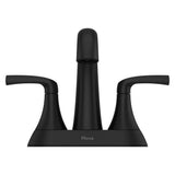 Rancho Double Handle 4-in Centreset Bathroom Sink Faucet Push & Seal Drain, WaterSense Certified, Matte Black T6I9 - product image 5