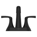 Rancho Double Handle 4-in Centreset Bathroom Sink Faucet Push & Seal Drain, WaterSense Certified, Matte Black T6I9 - product image 6