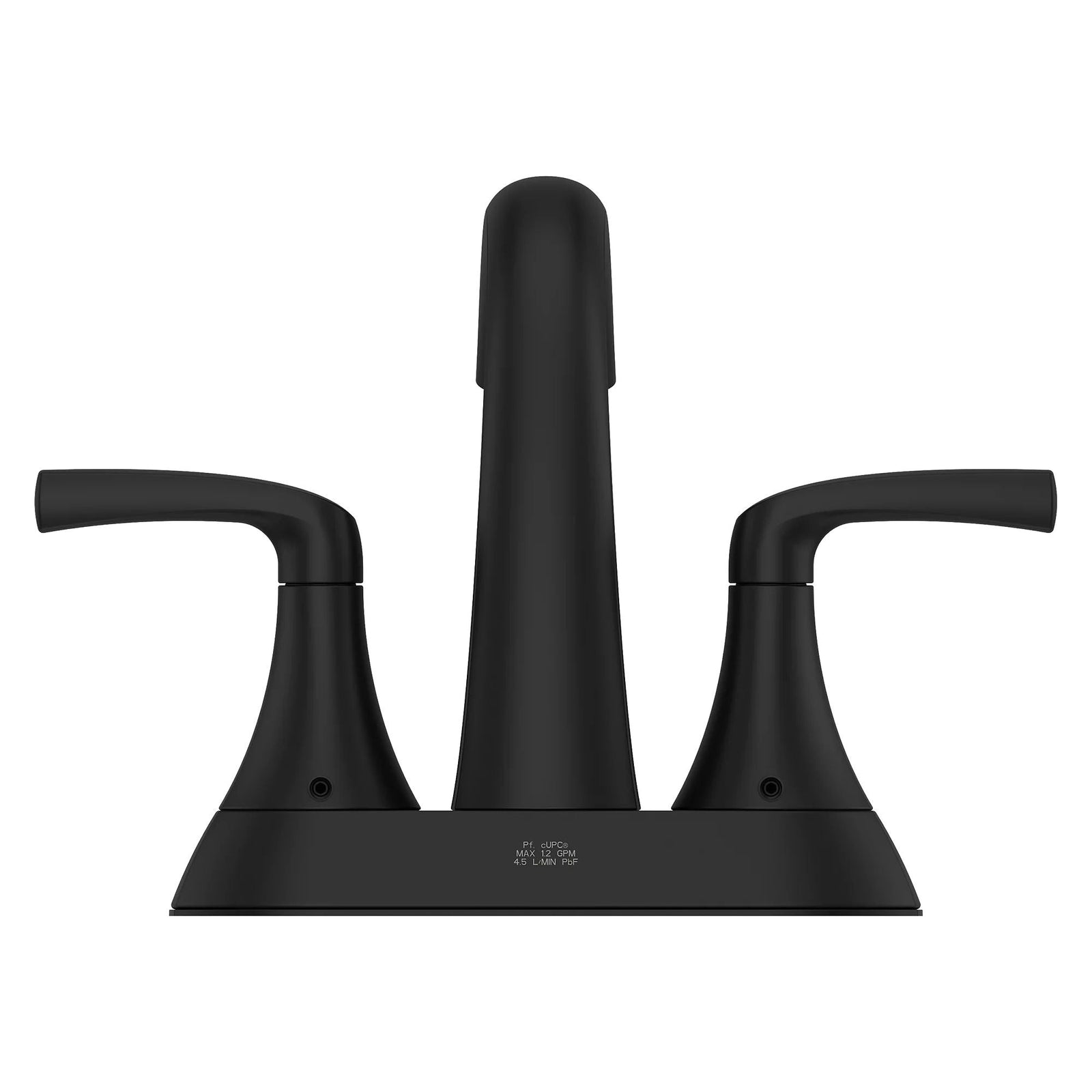 Rancho Double Handle 4-in Centreset Bathroom Sink Faucet Push & Seal Drain, WaterSense Certified, Matte Black T6I9 - product image 6