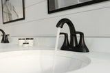 Rancho Double Handle 4-in Centreset Bathroom Sink Faucet Push & Seal Drain, WaterSense Certified, Matte Black T6I9 - product image 8