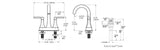 Vaneri 4-in Centreset Bath Faucet, Matte Black C6D5 - product image 6