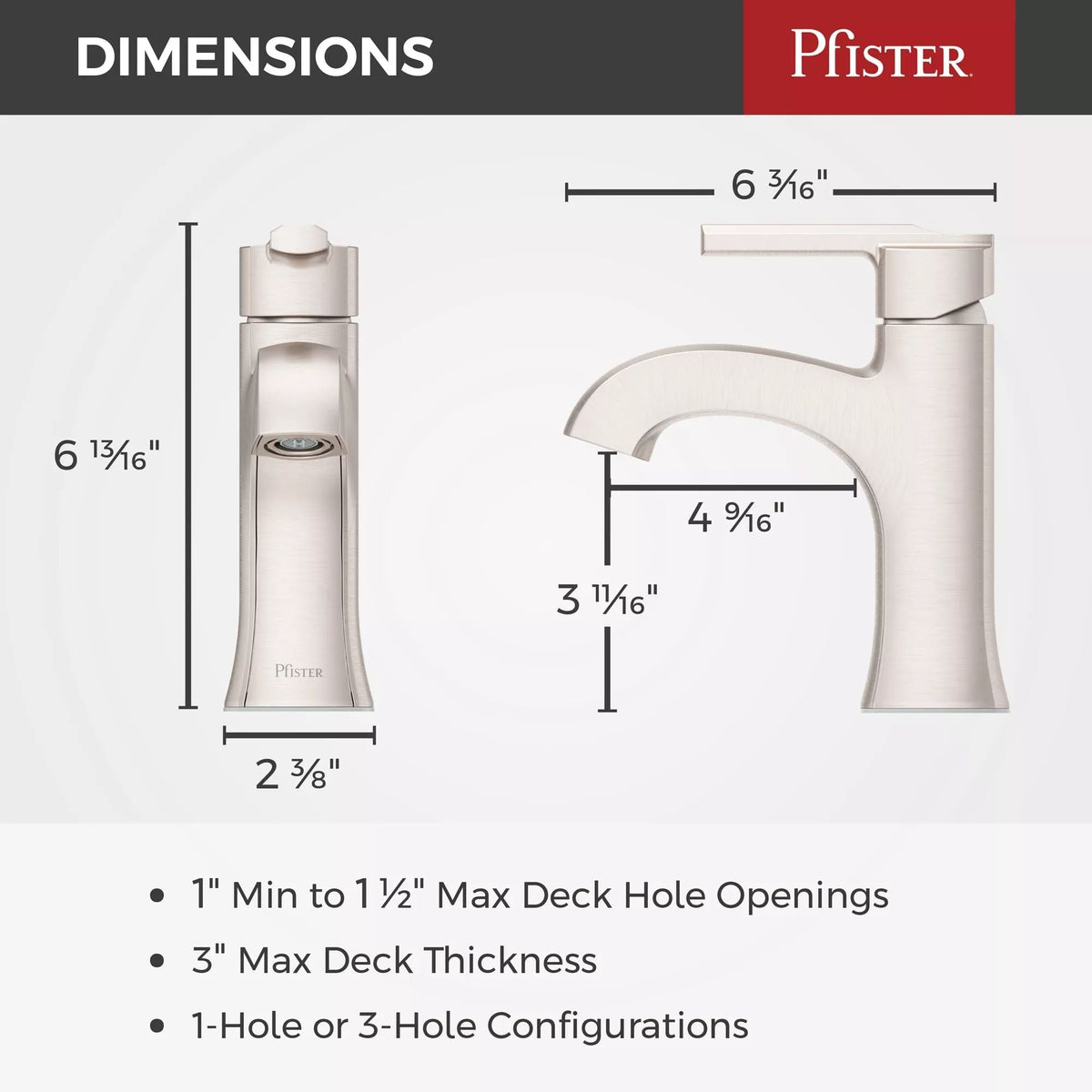 Vaneri Single Control Bath Faucet, Stainless Steel H5E3 - product image 7