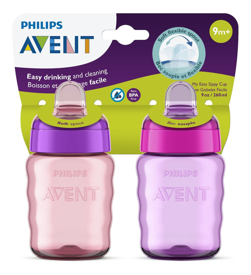 Soft Sippy Cup, Pink/Purple, 2-pk E9L2