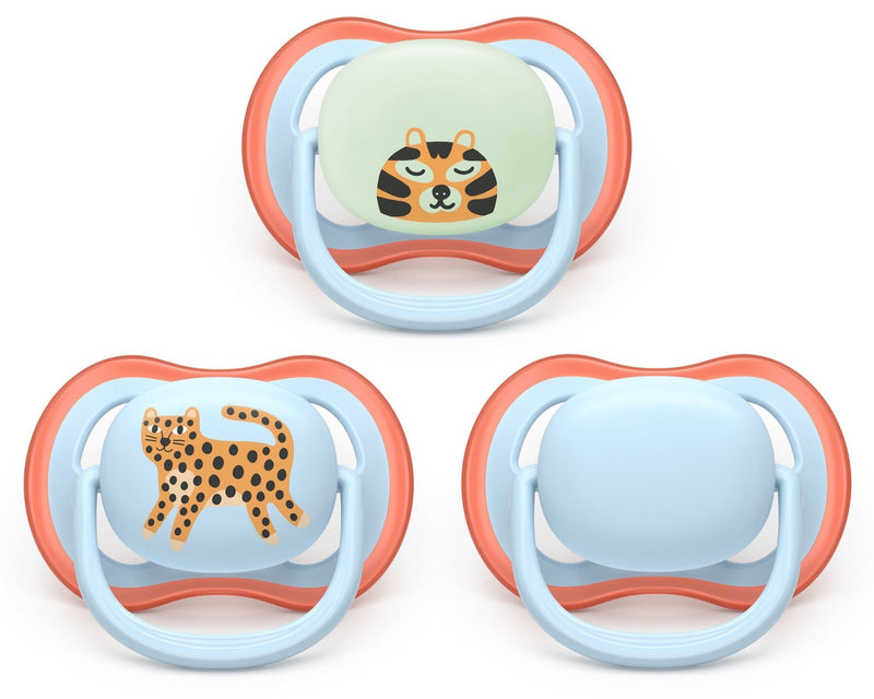 Ultra Air Pacifier 6-18 Months All Day, Leopard, 3-pk B4R1