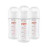 Glass Bottle with Silicone Nipple (M), 8-oz, 3 Months+, 3-pk F7V0 - product image 1
