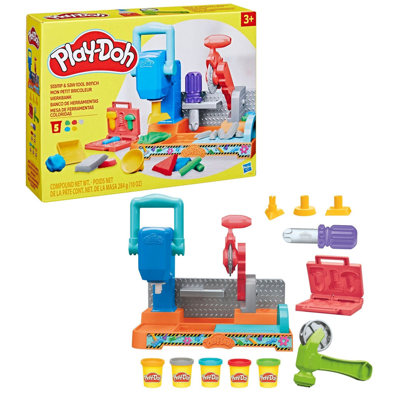 Stamp & Saw Tool Bench Playset, Ages 3+ S1T1