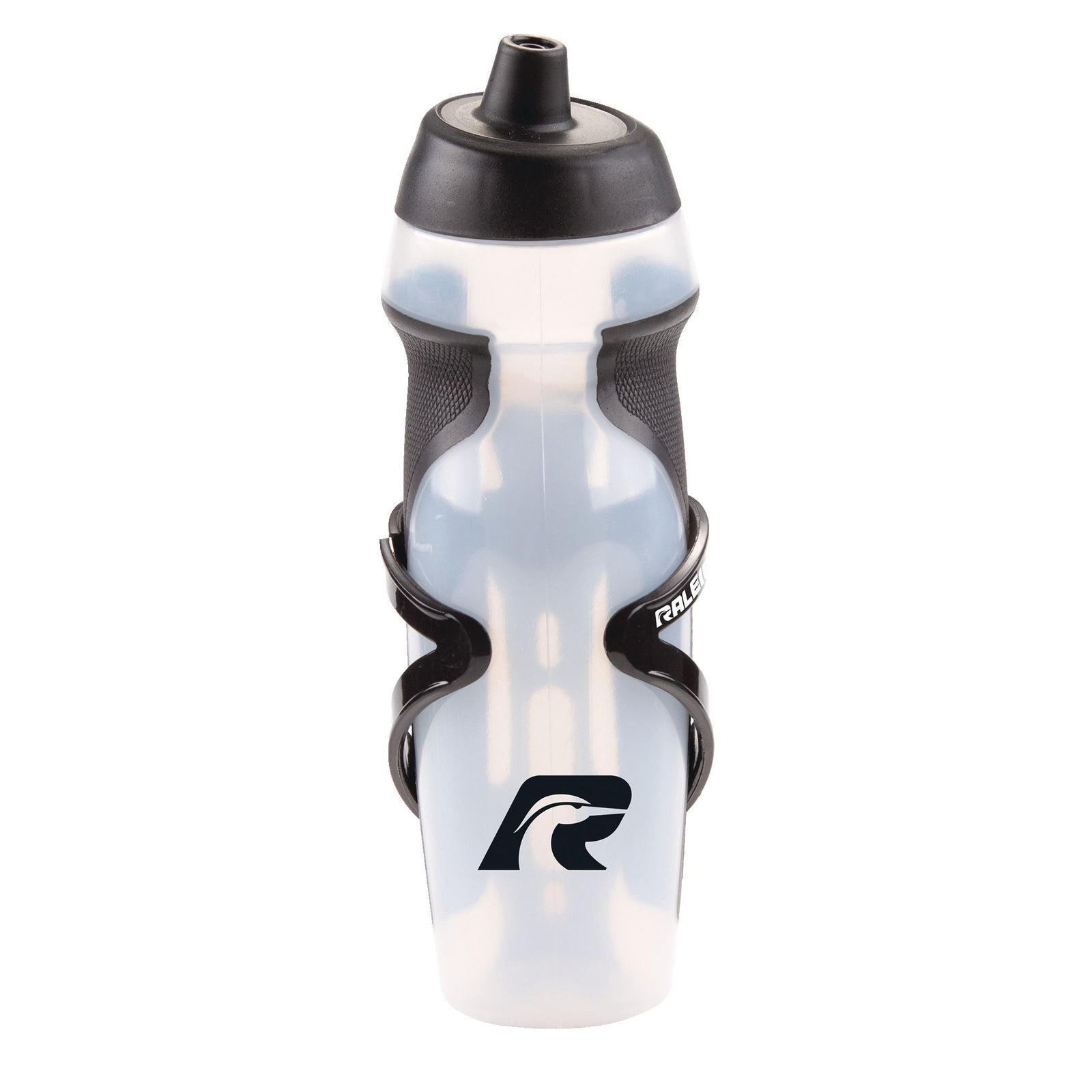 Easy-Squeeze Bike Water Bottle withCage/Holder, Transculent, 20.2-oz U0D0 - product image 1