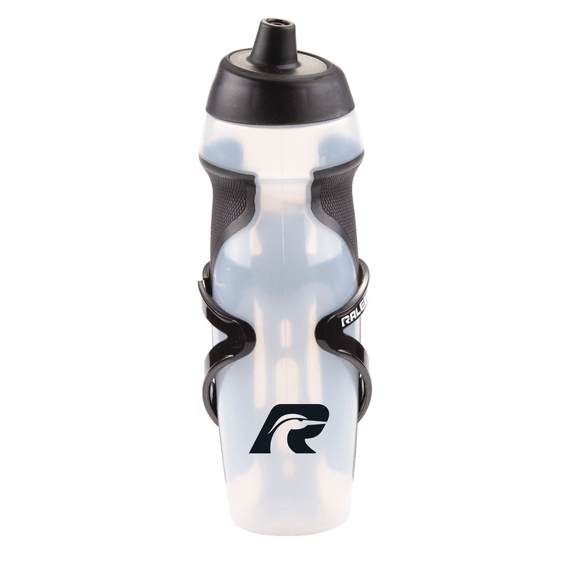 Easy-Squeeze Bike Water Bottle withCage/Holder, Transculent, 20.2-oz G4O2