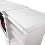 Flame Fresno Electric Media Indoor Electric Fireplace TV Stand, 72-in, 1500W, White I9Q6 - product image 5