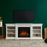 Flame Fresno Electric Media Indoor Electric Fireplace TV Stand, 72-in, 1500W, White I9Q6 - product image 7