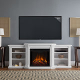 Flame Valmont Media Indoor Electric Fireplace TV Stand, 74-in, 1500W, Includes Remote Control & Firebox, White A2Y3 - product image 5