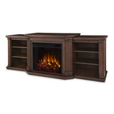 Flame Valmont Media Indoor Electric Fireplace TV Stand, 74-in, 1500W, Includes Remote Control & Firebox, Chestnut Oak C5Q9 - product image 1