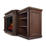 Flame Valmont Media Indoor Electric Fireplace TV Stand, 74-in, 1500W, Includes Remote Control & Firebox, Chestnut Oak C5Q9 - product image 2