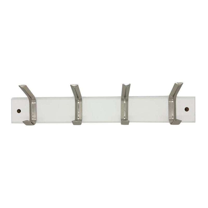 Double 4 Hook on Board, 18", White W4Z8