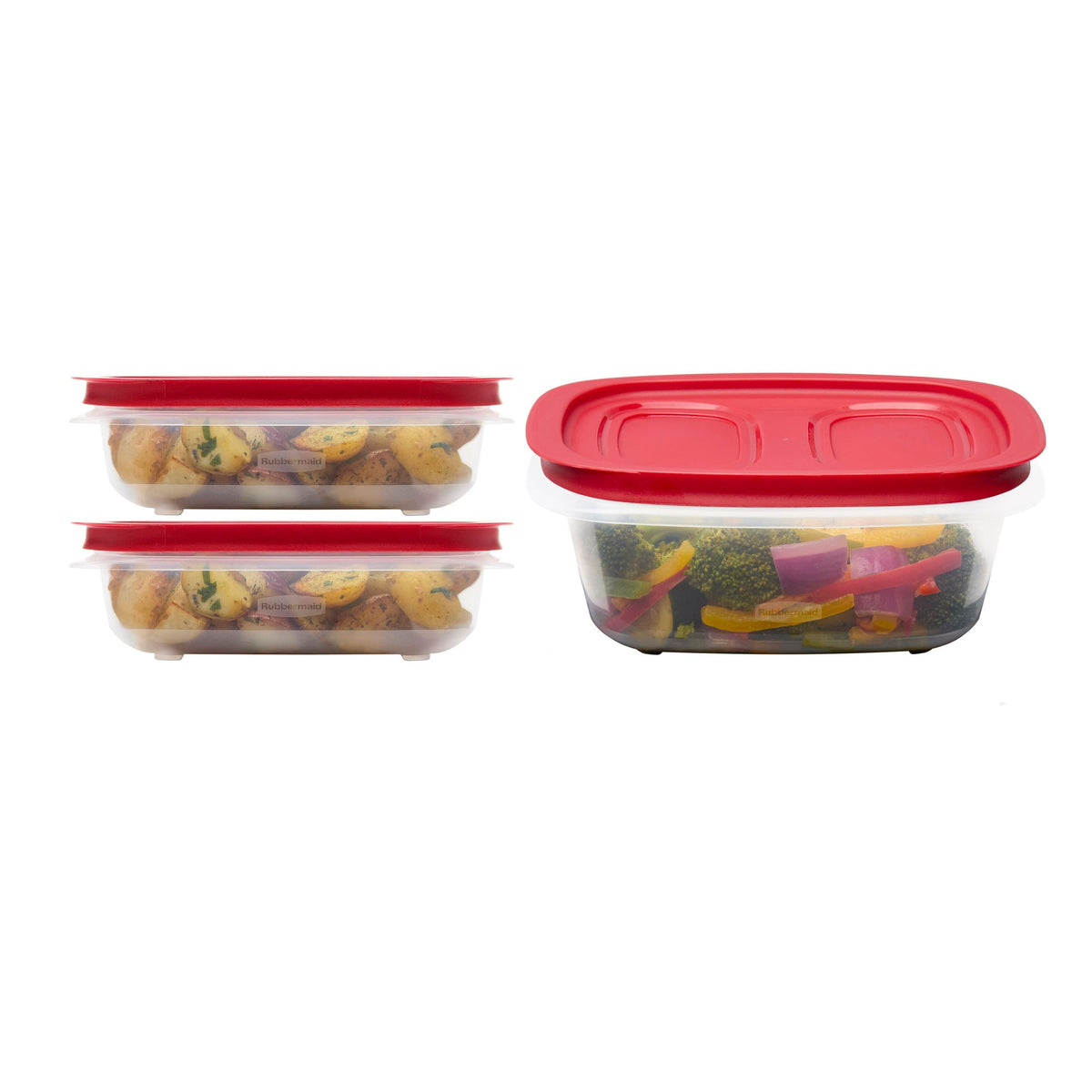 3.57-Cup (2) and 5.26-Cup EasyStore Rectangle Food Storage Containers with Lids, 3 Pack O0M5 - product image 1