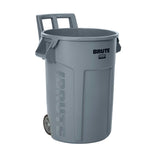 Commercial Wheeled Brute Circular Outdoor Garbage Can, Grey, 121-L Y5J3 - product image 1
