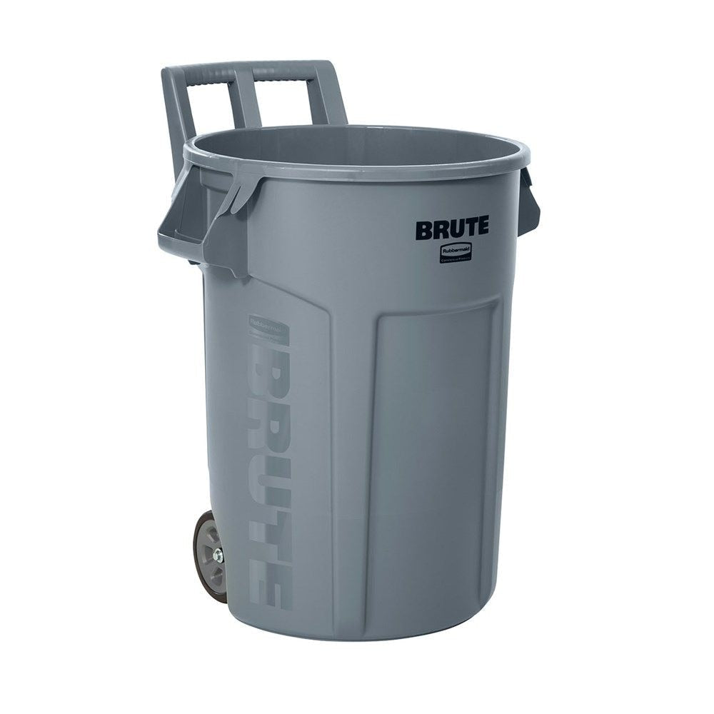 Commercial Wheeled Brute Circular Outdoor Garbage Can, Grey, 121-L Y5J3 - product image 1
