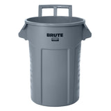Commercial Wheeled Brute Circular Outdoor Garbage Can, Grey, 121-L Y5J3 - product image 2