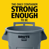 Commercial Wheeled Brute Circular Outdoor Garbage Can, Grey, 121-L Y5J3 - product image 5