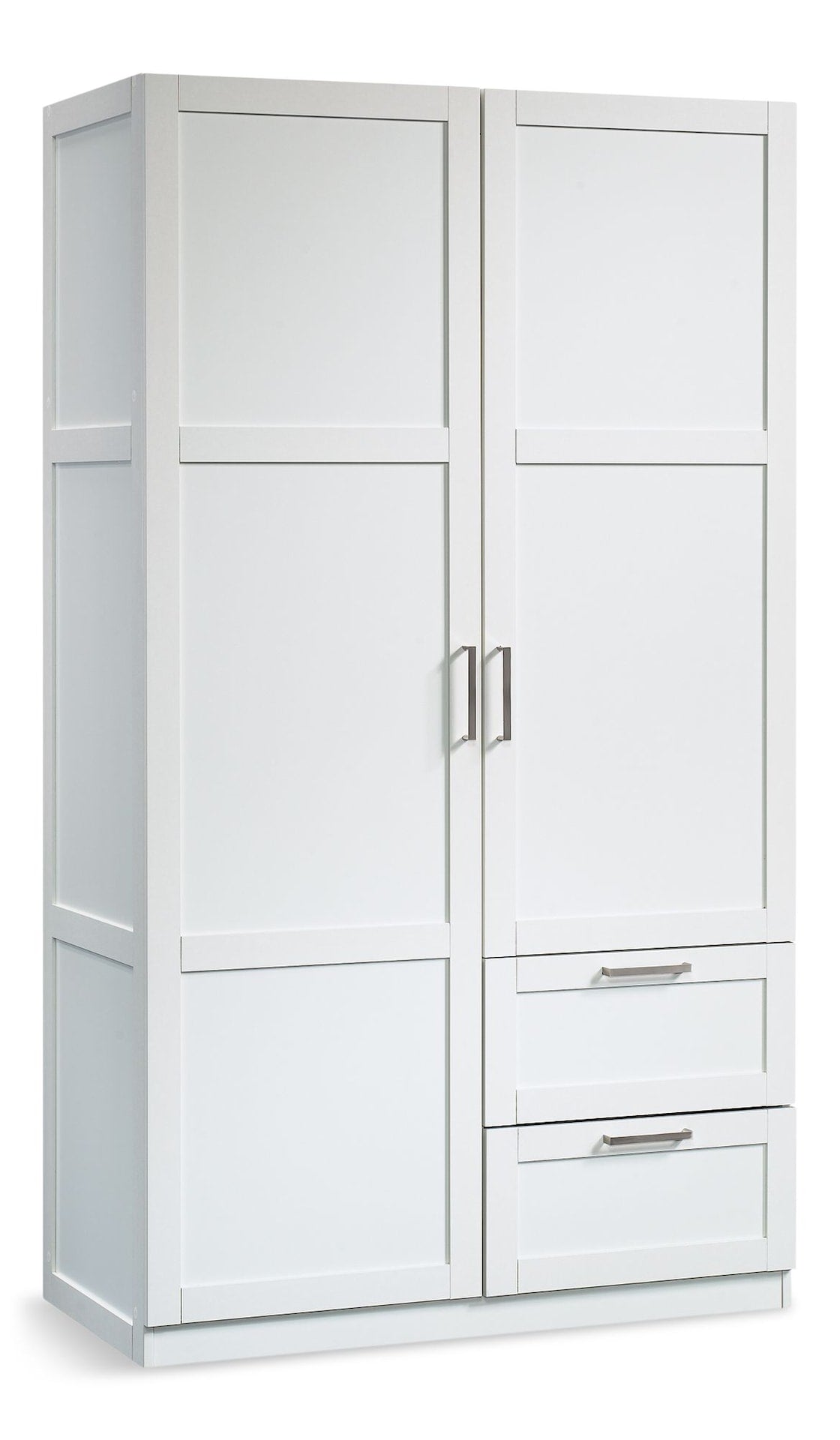 2 Door 2 Drawer Wardrobe, White F7Q4 - product image 1