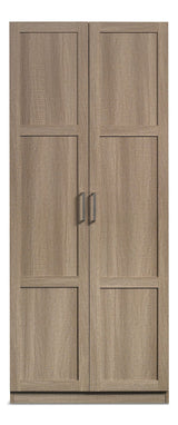 2-Door Storage Cabinet With Adjustable Shelves, Oak Finish E2C7 - product image 1