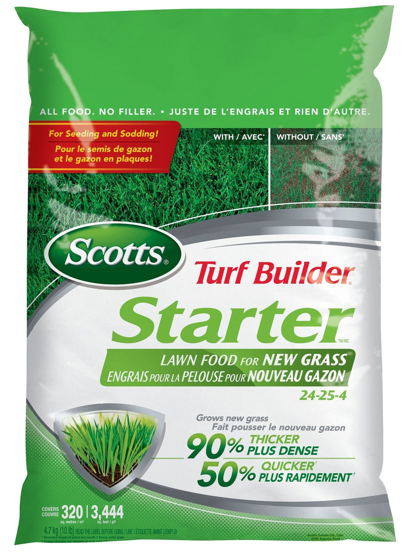 Turf Builder Starter Lawn Fertilizer, 24-25-4 For New Grass, 320-m2 T8V5