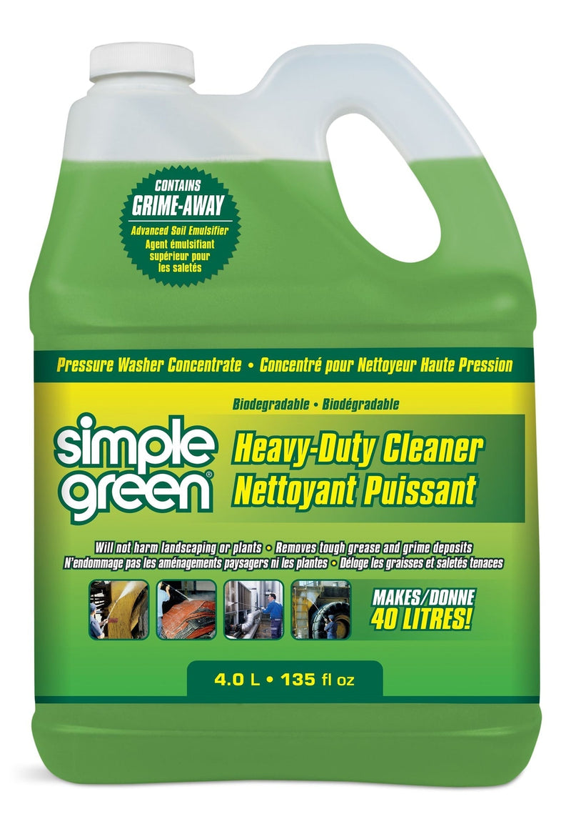 Green Heavy-Duty Concentrate Pressure Washer Detergent, 4L X4F5