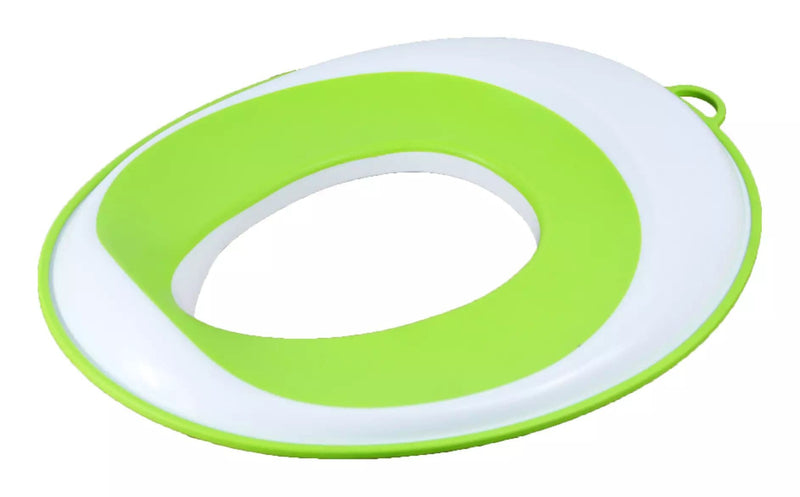 é Kids' Potty Training Toilet Seat, Anti-Slip Edges, White/Green G7M0