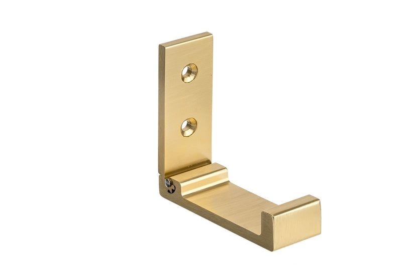 Single Metal Flip Hook, Satin Brass M2T3