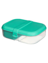 Ribbon Rectangular Plastic Lunch To Go Food Storage Lunch Box, 1.1-L, with Mini Bite G1X8 - product image 1