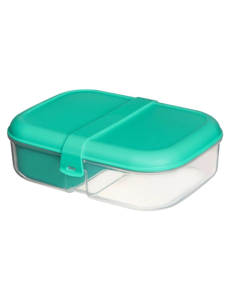 Ribbon Rectangular Plastic Lunch To Go Food Storage Lunch Box, 1.1-L, with Mini Bite G1X8