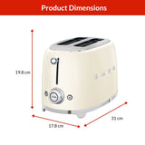 50's Retro 2-Slice Toaster, Cream G8W5 - product image 5