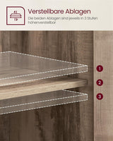 Home Industrial Camel Brown/Black Buffet Cabinet O4I6 - product image 3