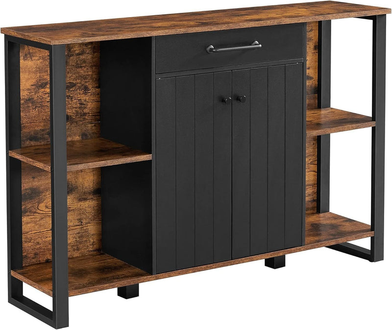 Home Rustic Brown Storage Cabinet with Drawer W3Q5