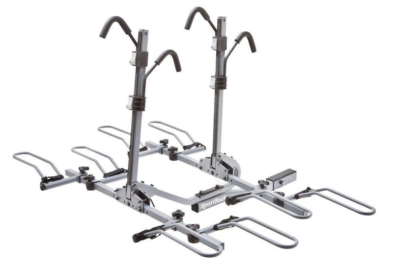 SR2902LR Crest Deluxe 4-Bike Lock & Tilt Platform Hitch Mount Bike Rack, Fits 2-in Receiver, Granite Grey H9F4