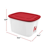 Storage Box with Lid, 63-L, Red/White, 63 Litre Storage Container V2E2 - product image 5
