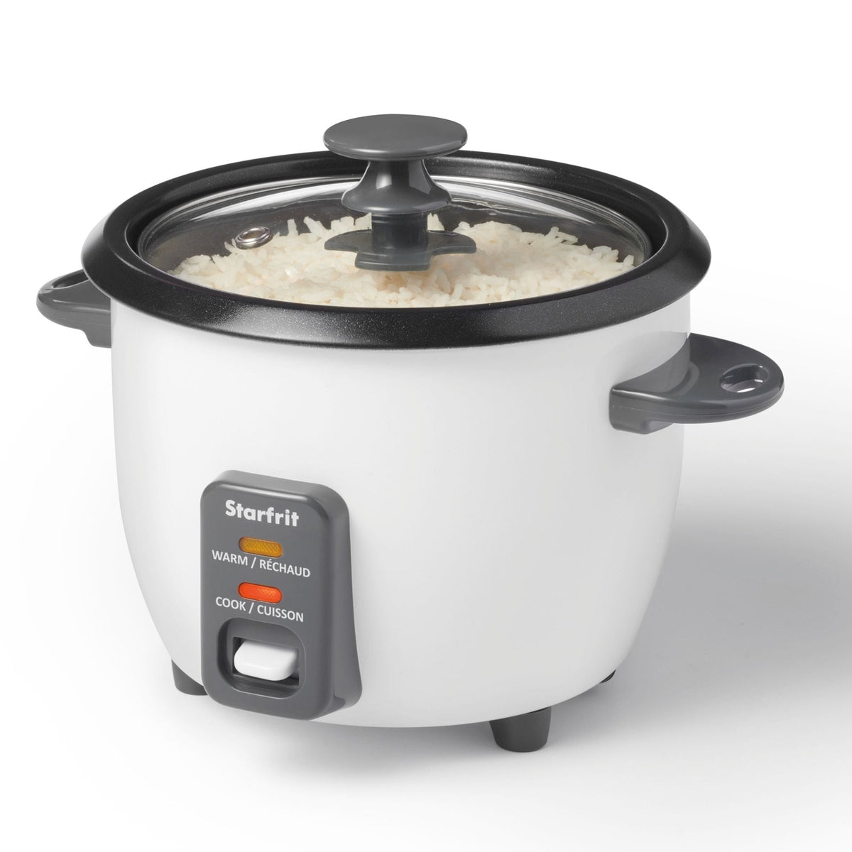 300W 6-Cup White Rice Cooker with Steam Basket T0E1 - product image 2